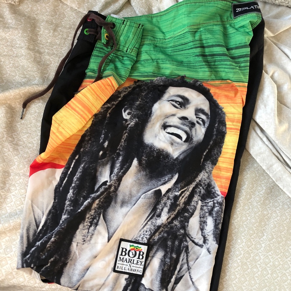 Bob Marley Billabong Swim Board Shorts, men’s